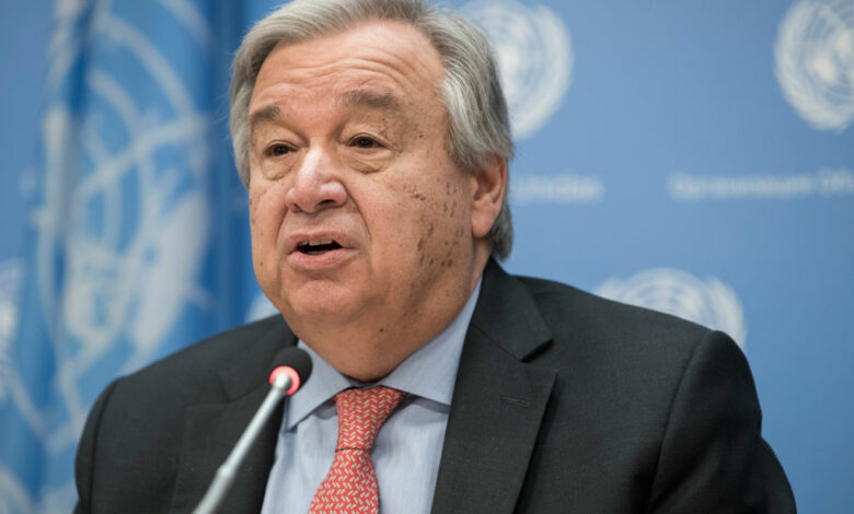 الأمين العام للأمم المتحدة انطونيو غوتيريس