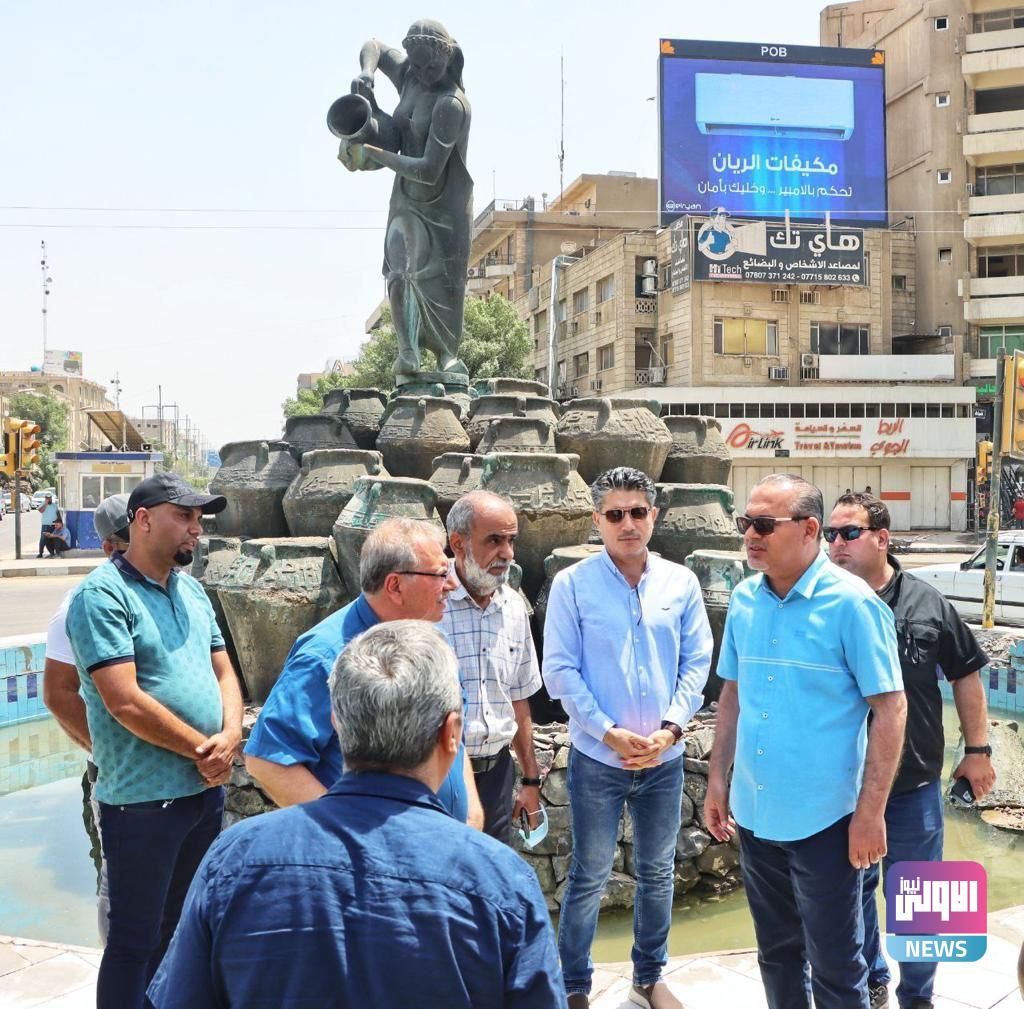 امانة بغداد الشروع باعداد آلية بالتعاون مع الفنانين والنحاتين لتأهيل نصب كهرمانة 1 IMG 20220503 WA0022