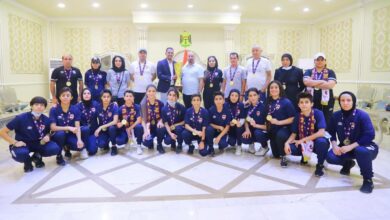 وفد المنتخب النسوي لكرة الصالات بطل كأس غرب آسيا يصل بغداد 6 aa0bad73 4c99 4883 bba1 9072f1b9134a