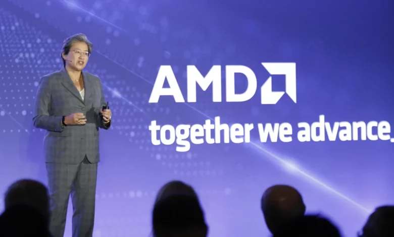 amd ceo lisa su on a stage at financial analyst day