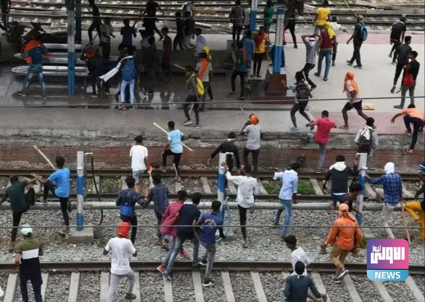 الهند تلغي نحو 500 رحلة قطار مع اندلاع احتجاجات على التجنيد 1 ٢٠٢٢٠٦٢١ ٠٩٣٣٢٥