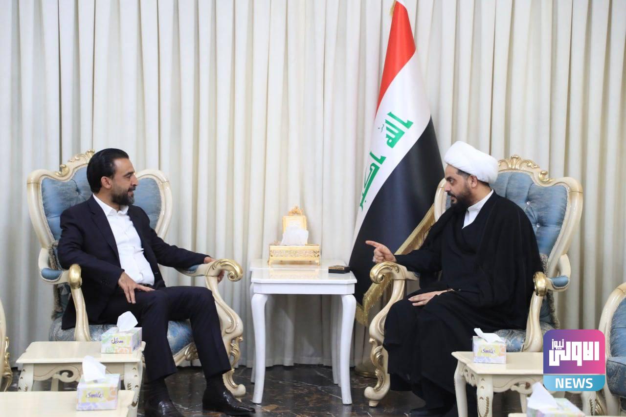 قيس الخزعلي بحث مع الحلبوسي حل المعوقات بما ينجسم وطبيعة المرحلة التي تمر بها البلاد 1 IMG 20220707 183459 974