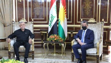 العامري يلتقي رئيس حكومة اقليم كردستان مسرور بارزاني في اربيل 4 IMG 20220814 154244 467