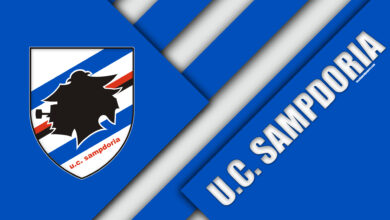 sampdoria fc logo 4k material design football