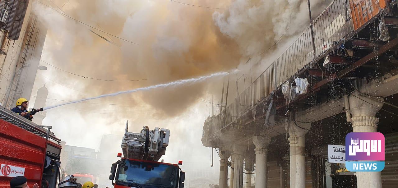 اندلاع حريق داخل مخزن في منطقة الشورجة ببغداد 1 1430112021 الحريق