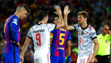 قبل مواجهة برشلونة وبايرن ميونخ.. توماس مولر يوجه رسالة إلى ليفاندوفسكي (فديو) 6 large 1 4