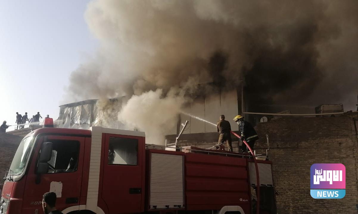 فرق الدفاع المدني تكافح حريقا اندلع داخل مجمع للأدوات الاحتياطية في النجف الأشرف 1 28B21460 B321 4B52 ACF4 4A0551E17659