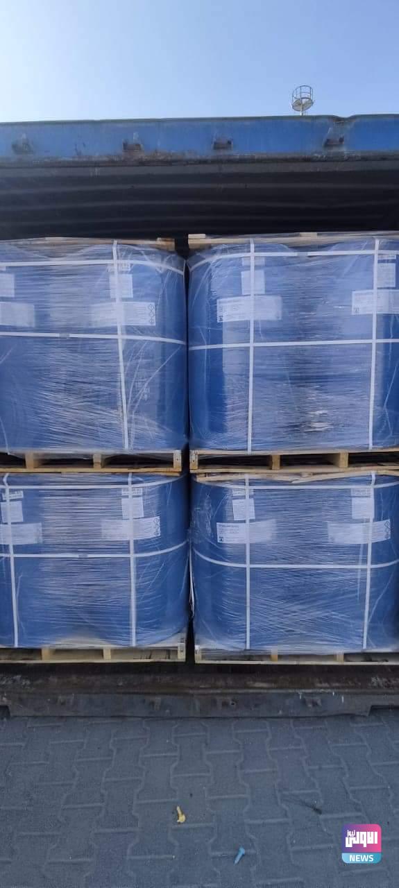 ضبط (3) حاويات تحتوي مواد كيمياوية خطرة في منفذ ميناء أم قصر الجنوبي 1 FB IMG 1668341583045