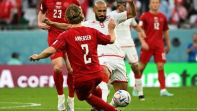 التعادل السلبي يحسم مواجهة تونس والدنمارك