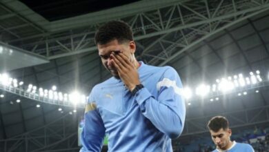 مدافع برشلونة يودع كأس العالم بالدموع 2