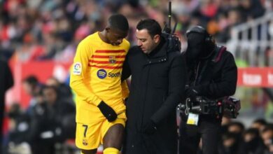 ديمبيلي يتعرض للإصابة أمام جيرونا