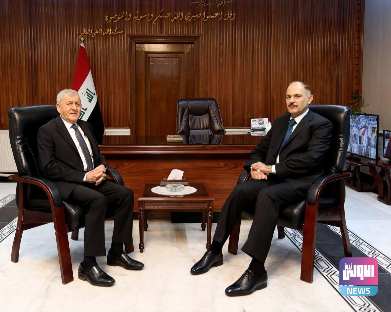 رئيسا الجمهورية والمحكمة الاتحاديَّة يبحثان ضرورة الحفاظ على صيانة الدستور 1 IMG 20230209 172444 980