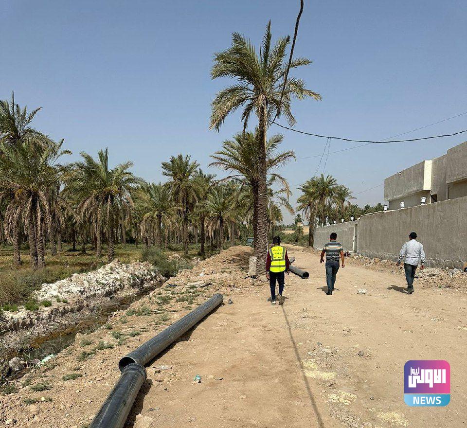الجهد الخدمي في ميسان يباشر بمد وربط شبكة مياه الصرف الصحي في گصيبة 1 IMG 20230610 112350 696