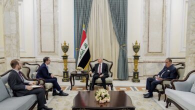 رئيس الجمهورية يؤكد أهمية التعاون بين الجامعات العراقية والبريطانية بشان المياه والمناخ 6 IMG 7253