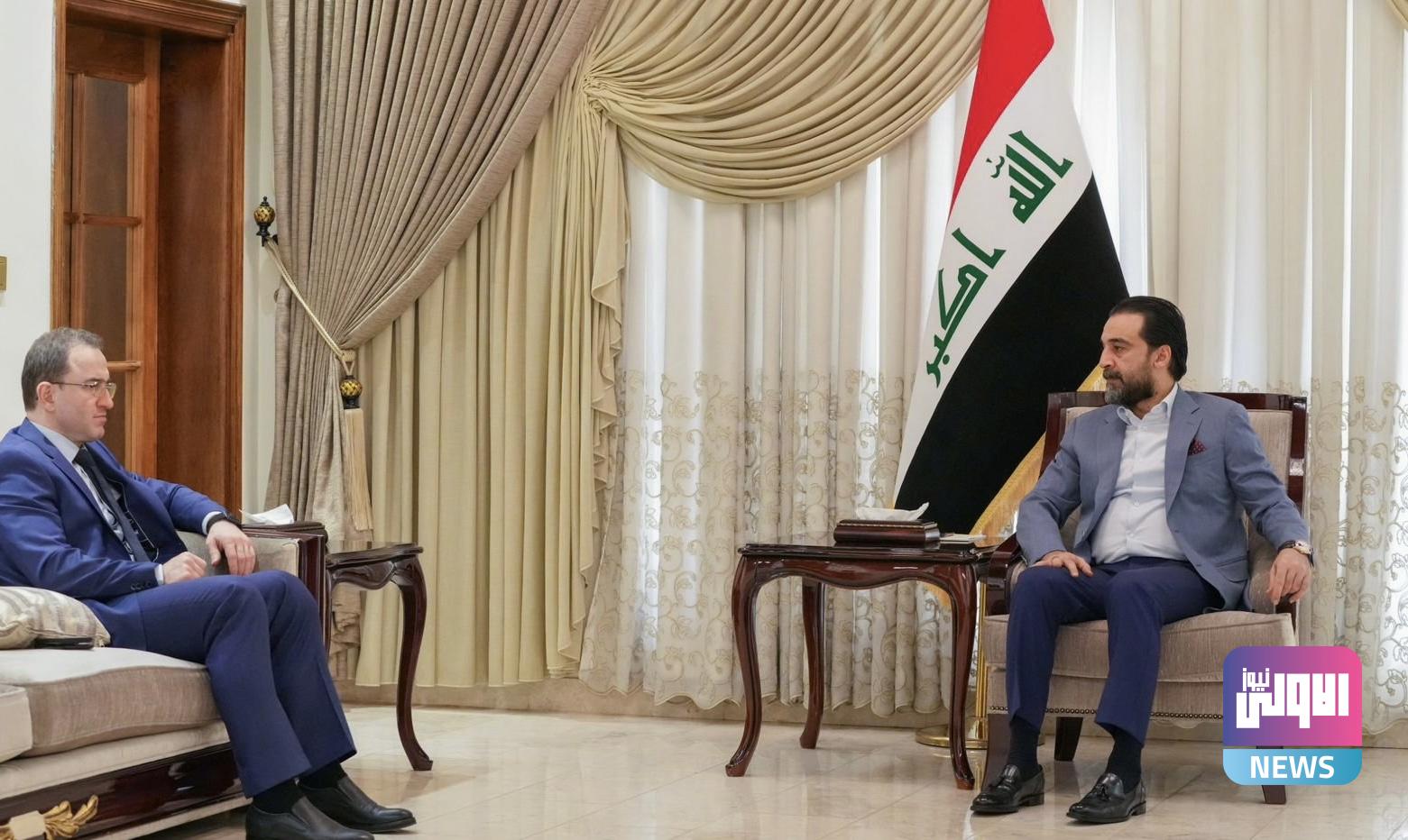 الحلبوسي يبحث مع سفراء روسيا وأستراليا وبريطانيا إيقاف الحرب في قطاع غزة 1 IMG 8398